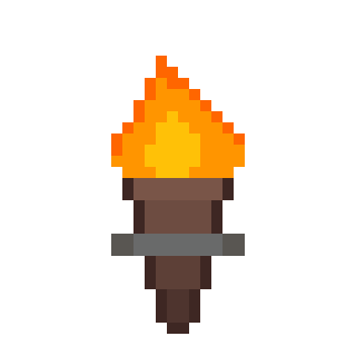 gif of a torch with a lit fire